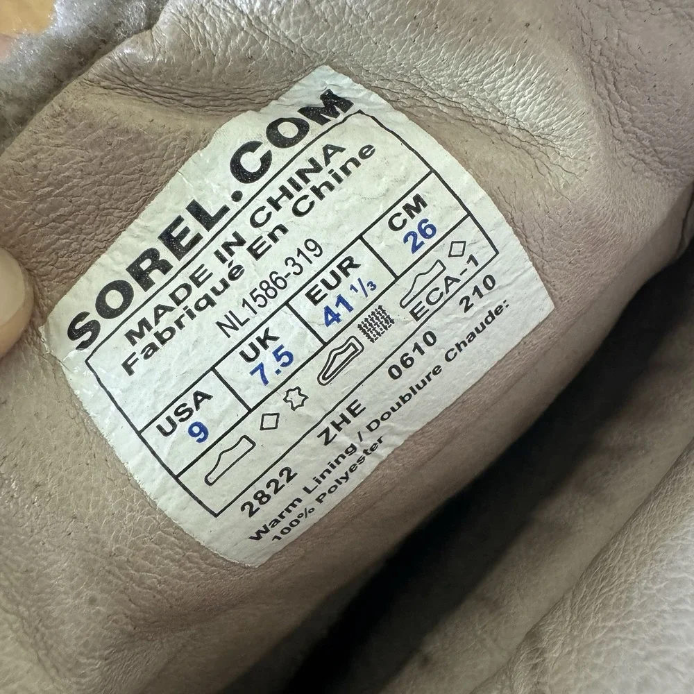 Sorel Boots Women's Sz 9 Helen Of Tundra II Brown Winter Snow NL1586 Shearling